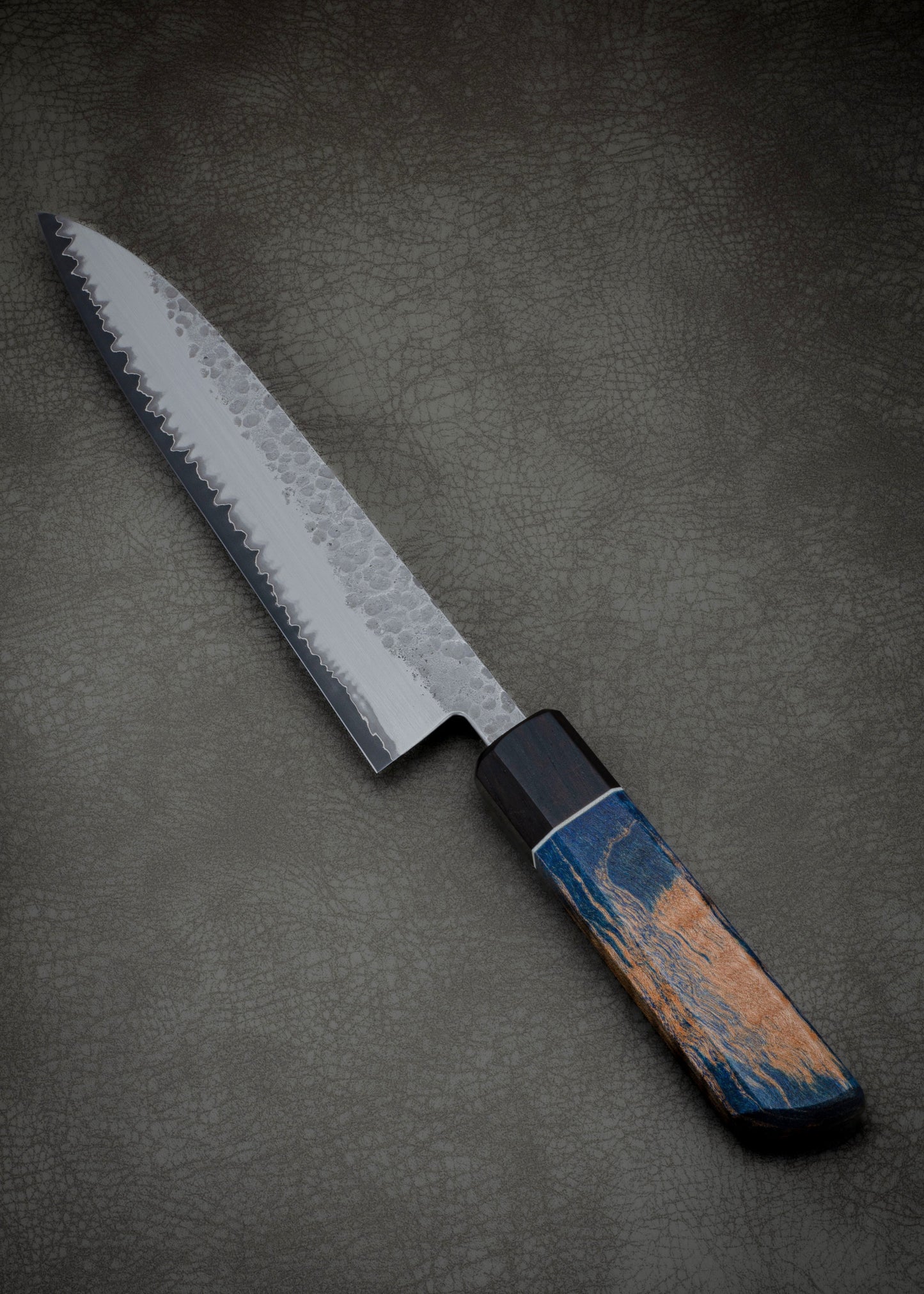 Oversized Petty Knife (7.1") -- Vtoku2 w/ Dyed Maple