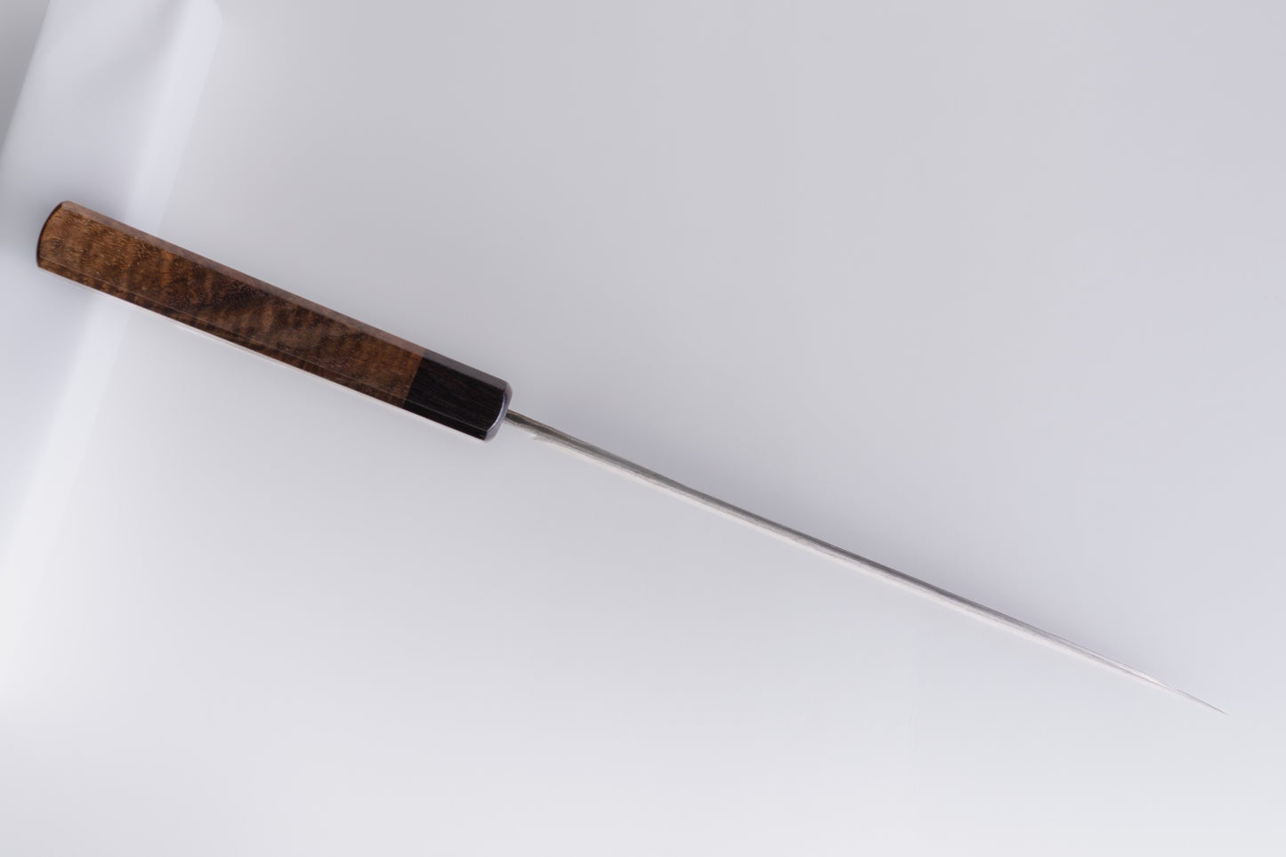 Sold Custom Gyuto 2105mm (8.2") - Wrought Iron and Curly Walnut