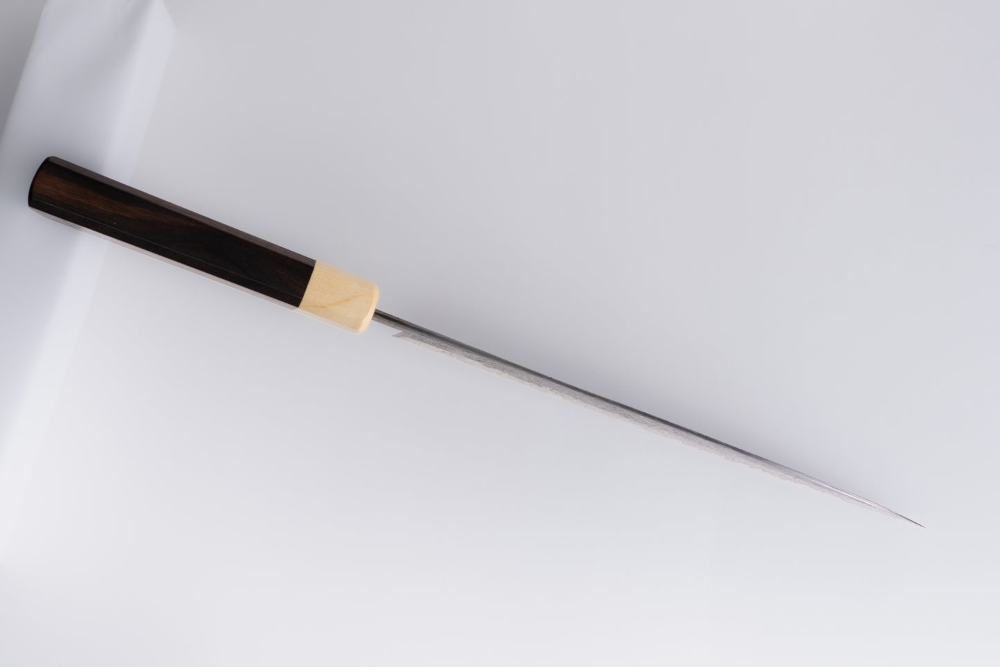 Sold - Custom Gyuto 205mm (8.1") - Wrought Iron and Ebony