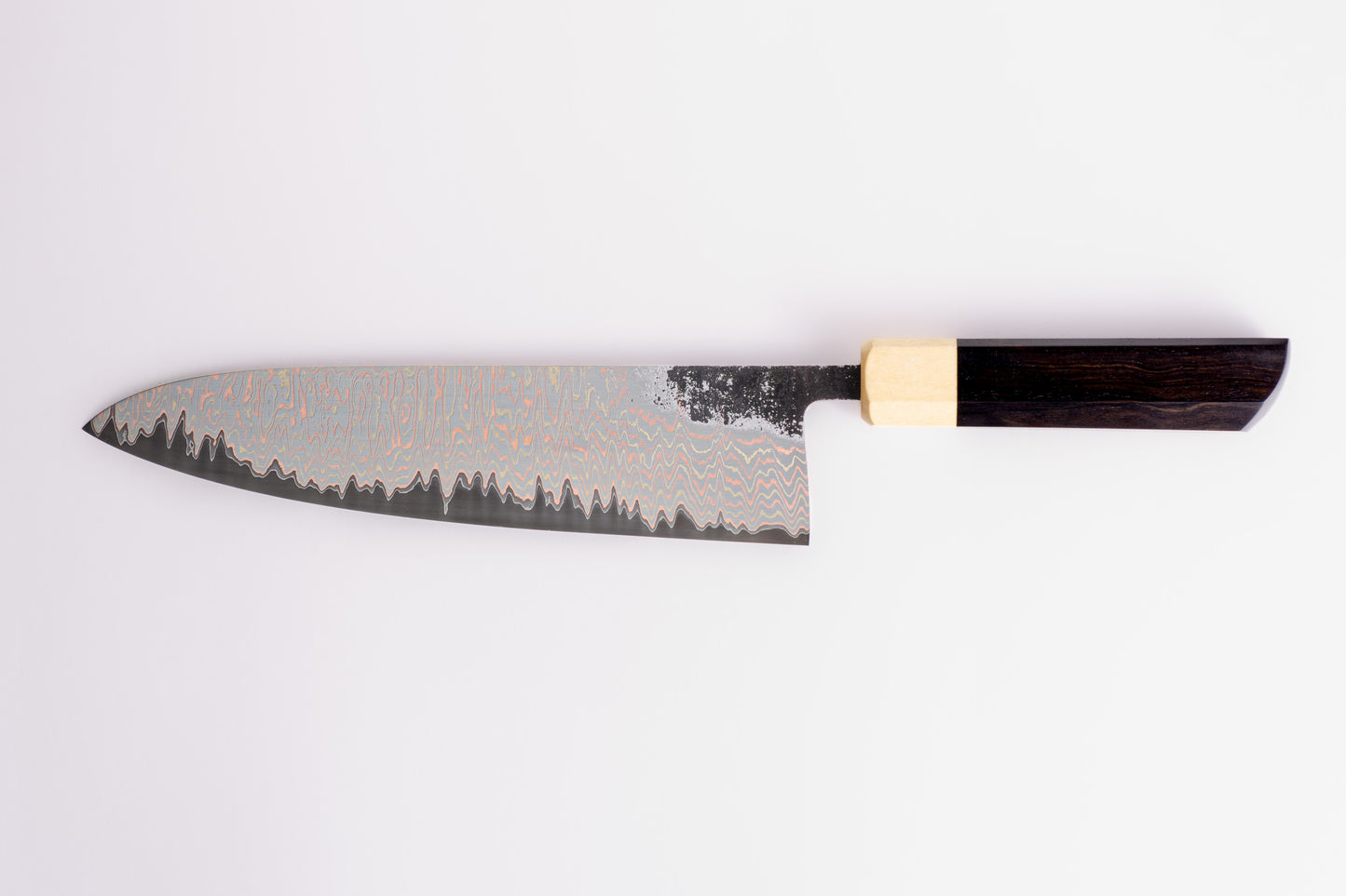Sold - Custom Gyuto 210mm (8.2") - Yu-Shoku and Ebony